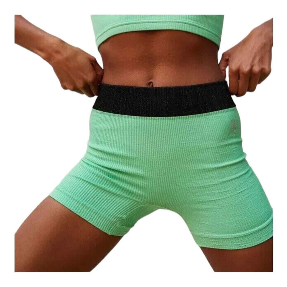 Free People Workout Shorts FP Movement Seamless Active Short‎ Green M/L New